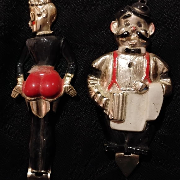 VINTAGE 1950's He (bartender) & She (naughty girl) Beverage Openers!  (RARE) - Picture 5 of 11